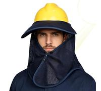 Visière solaire pour casque de chantier, filet respirant, résistant aux UV, réglable, avec protection de la nuque, pour l'été, le chantier, le travail en plein air, le cyclisme, la pêche, la marche