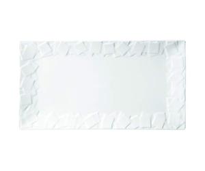 Visiodirect Lot de 6 Assiettes Plates Rectangle Mozaïk - 24 x 13 cm