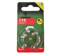 Visiodirect Piles auditives zinc-air A10 - Lot de 6