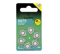 Visiodirect Piles bouton auditives A675/675 - Lot de 6