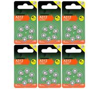 Visiodirect Piles bouton Zinc-Air A312 - Lot de 36