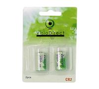 Visiodirect Piles lithium CR2 pour appareil photo - Lot de 2
