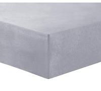 VISION - Drap Housse Flanelle Gris - 200 x 200 cm avec Bonnet Large de 30cm pour lit 2 Personnes Kingsize - 100% Coton Flanelle : Doux et Chaud - Oekotex