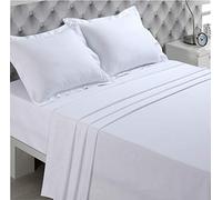 VISION - Drap Plat - 100% Coton - Couleur : Blanc - 180 x 290 cm - Lit Simple - Fibres Naturelles - Tissage serré - Tissu Doux et Respirant - Certifié Oeko-Tex