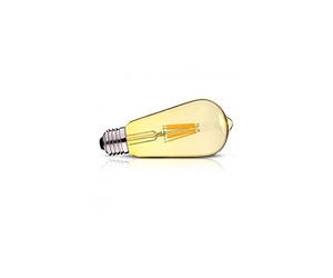 Vision-EL 77159 Ampoule LED E27 ST64 Filament 8W 2700°K, Verre/, E27, 8 W, Transparent Cuivré, (H x Ø) - 143 x 64 mm