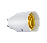 Vision-EL 773985 Adaptateur de Culot GU10 A E27, Aluminium/, Blanc