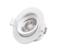 Vision-EL 7763613 Spot LED Orientable 5W 4000°K, Aluminium et PC, 5 W, Blanc, (((H x Ø)-44 x 90 mm