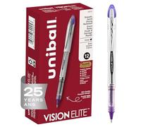 Vision Elite Roller Ball Stick Water-Proof Pen, Purple Ink, Bold