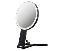 Visionneuse de maquillage lumineuse à commande tactile, support pliable | Visualisation double face pour le toilettage de table avec support pliable et port de charge de type C pour un usage