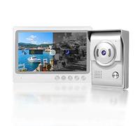 Visiophone Connecté Interphone Vidéo, 9 Pouces Moniteur Tactile, vision nocturne, Audio Bidirectionnel, étanche, système d'entrée d'enregistrement de prise de vue 100-240V(EU)