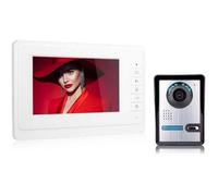 Visiophone Connecté Kit Interphone Vidéo Filaire avec écran Couleur 7"",Portier Vidéo pour Une Famille,Platine de Rue, Sonnette de