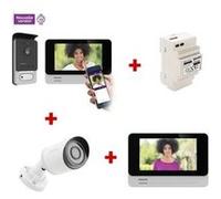 Visiophone connecté smartphone - welcomeeye connect 2 - philips - 531036 - 1 kit visiophone connect 2 + 1 écran supplémentaire + G