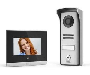 Visiophone Extel Compact, 4 pouces, Touches Tactiles, Vision Nocturne, Platine de Rue Étroite