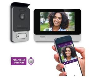 Visiophone - PHILIPS - WelcomeEye Connect 2 - Filaire - Connecté - 7 pouces - Angle 130°- Vision nocturne