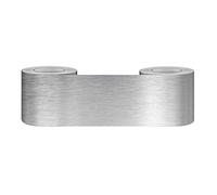 VisitRyl Bordure de papier peint Frise Murale Adhesive Bordure Papier Peint Frise Autocollante pour Cuisine, Salle de Bains, Plafond, Salon, Chambre Décoration Murale argent brossé 15cm X 500cm