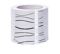 VisitRyl Bordure De Papier Peint Frise Murale Adhesive Bordure Papier Peint Frise Autocollante Pour Cuisine, Salle De Bains, Plafond, Salon, Chambre DéCoration Murale Vague Blanche 5cm X 500cm