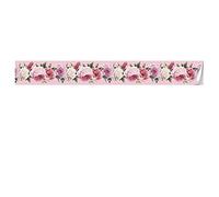 VisitRyl Bordure de papier peint Pivoine Rose Décoration murale amovible Frise Murale Autocollant Papier Peint imperméable en PVC Plinthe Autocollant 15x300cm