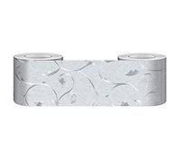 VisitRyl Frise Murale Autocollant Papier Peint imperméable en PVC Plinthe de cuisine et de salle de bain Décor Mural Bordure de Tableau d'Affichage DécoupéeVigne D'Argent 5cm X 500cm