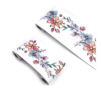 VisitRyl Frise Murale Autocollante Aquarelle fleurs yx218 12cm X 1000cm Adhésive Réutilisable pour Décoration Intérieure Facile à Poser