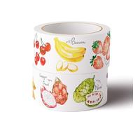 VisitRyl Frise Murale Autocollante Chambre enfants Cartoon Fruit B 12cm X 1000cm Adhésive Réutilisable pour Décoration Intérieure Facile à Poser