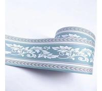 VisitRyl Frise Murale Autocollante Feuille de renoncule bleu clair 12cm X 1000cm Adhésive Réutilisable pour Décoration Intérieure Facile à Poser