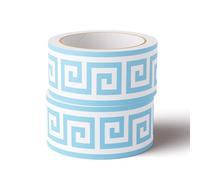 VisitRyl Frise Murale Autocollante Wanzi Bleu Clair A 10cm X 500cm Adhésive Réutilisable pour Décoration Intérieure Facile à Poser