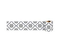 VisitRyl Frise Murale Thème Point Noir 17 - Autocollant en PVC Imperméable - Plinthe Autocollant pour Cuisine et Salle de Bain - Décoration Murale - 10 cm x 240 cm