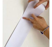 VisitRyl Frises autocollantes décoratives Bordure de papier peint Frise Murale Adhesive pour Cuisine, Salle de Bains,Chambre Décoration Murale blanc froid mat 8cm X 500cm