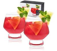 Viski 6448 Raye : tasses à punch sur pied, verre (cristal sans plomb), 237 ml, multicolore