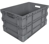 Viso Bac de rangement polypropylène gerbable norme Europe - 70L - charge maxi 50Kg 400x600x400