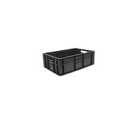 Bac de stockage plastique gerbable norme Europe parois pleines - 25 litres - dim : H 29 x L 40 cm