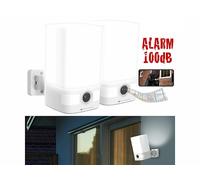 VisorTech 2 caméras d'extérieur 2K connectées IPC-400.led avec projecteur LED et alarme