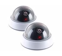 VisorTech 2 caméras dômes factices avec LED rouge