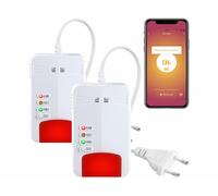 VisorTech 2 détecteurs de gaz domestiques connectés avec alarme 85 dB