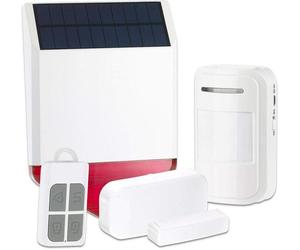 VisorTech Alarme solaire sans fil XMD-4400.Easy 110dB Kit de démarrage 5 pièces avec capteurs et détecteur de mouvement