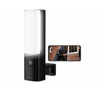 Applique murale LED d'extérieur avec caméra IP connectée 2K - secteur - noir