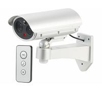 VisorTech Caméra de surveillance factice avec détecteur de mouvement et fonction alarme