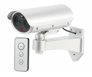 VisorTech Caméra de surveillance factice avec détecteur de mouvement et fonction alarme