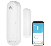 VisorTech Capteur de porte : alarme Wi-Fi 2 en 1 pour porte et fenêtre avec sirène, application et commande vocale