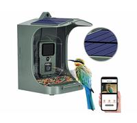 VisorTech Mangeoire à oiseaux avec caméra Full HD connectée solaire