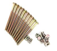 Visserie pour meuble M6 - 10 pièces, vis sans fil M6 en acier inoxydable avec filetage intégré, connecteur universel, fixations durables, boulon à tête croix (90mm)