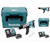 Makita DFR 750 RT1J Visseuse automatique sans fil à Magasin 18V 45-75mm + 1x Batterie 5,0Ah + Chargeur + Coffret Makpac