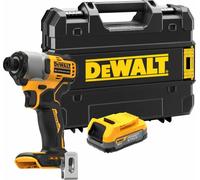 Visseuse à choc sans fil 1/4" Dewalt, max. 192 Nm y compris batterie Powerstack (18 V/1,7 Ah)