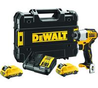 Visseuse à chocs 12V XR - DEWALT - avec 2 batteries 2 Ah - Chargeur - TSTAK- DCF801D2-QW