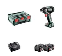 Visseuse à chocs 18V SSD 18 LT 200 BL + 2 batteries 18V 5,2 Ah + 1 chargeur ASC 145 METABO