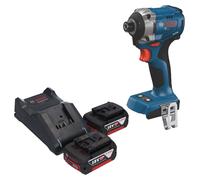 Visseuse à chocs sans fil Bosch GDR 18V-215 Professional 18 V 215 Nm 1/4" sans balais + 2 batteries 5,0 Ah + chargeur