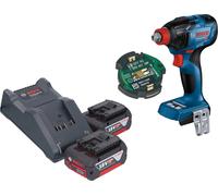 Visseuse à chocs sans fil Bosch GDX 18V-210 C Professional 18 V 210 Nm sans balais + 2 batteries 4,0 Ah + chargeur + module Bluetooth GCY 42