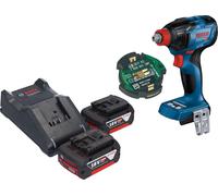Visseuse à chocs sans fil Bosch GDX 18V-210 C Professional 18 V 210 Nm sans balais + 2 batteries 5,0 Ah + chargeur + module Bluetooth GCY 42