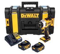 Visseuse à chocs sans fil DeWalt DCF 809 M2 18 V 1/4" sans balais + 2 batteries 4,0 Ah + chargeur + mallette Tough Box