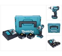 Visseuse à chocs sans fil Makita DTW 181 RTJ 18 V 210 Nm 1/2" sans balais + 2 batteries 5,0 Ah + chargeur + Makpac